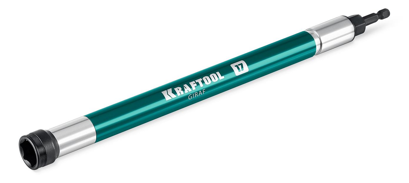 KRAFTOOL X-DRIVE LONG, 17 мм (М10), 285 мм, длинная ударная бита с торцовой головкой (26197-17) фото 1