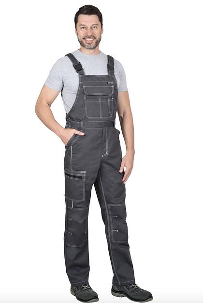 Костюм мужской рабочий «Престиж» серый (полукомбинезон), опт фото 2