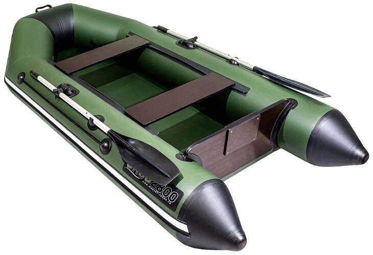 Лодка Аква 2600, 2600*1300*360 мм., цвет: зеленый-черный фото 4