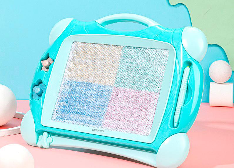 Доска для рисования Deli 50302BLUE магнитные прямоугольная 32.5х25.4мм синий фото 2