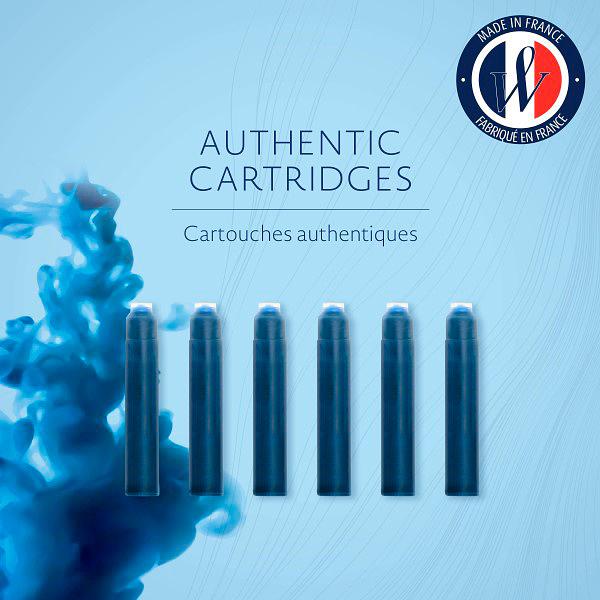 Картридж Waterman International 52012 (CWS0110950) синие чернила для ручек перьевых (6шт) фото 2