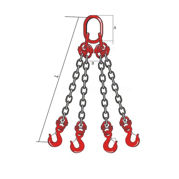 Строп цепной четырёхветвевой 4СЦ (8 класс прочности) фото 1