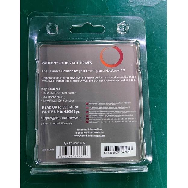 Твердотельный накопитель SSD AMD Radeon 512Gb mSATA SATA [R5MS512G5] фото 6