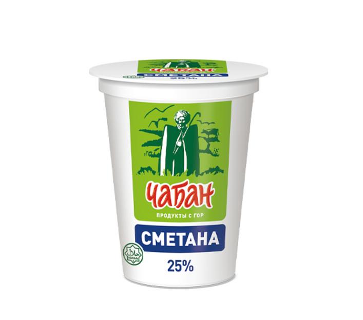 Сметана «Чабан» 25 % стакан 400 г фото 1