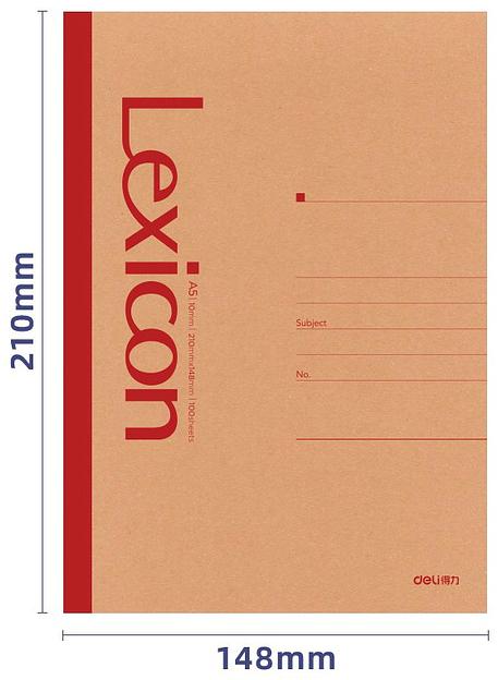 Тетрадь Deli 23212 A5 100л линейка ассорти фото 3