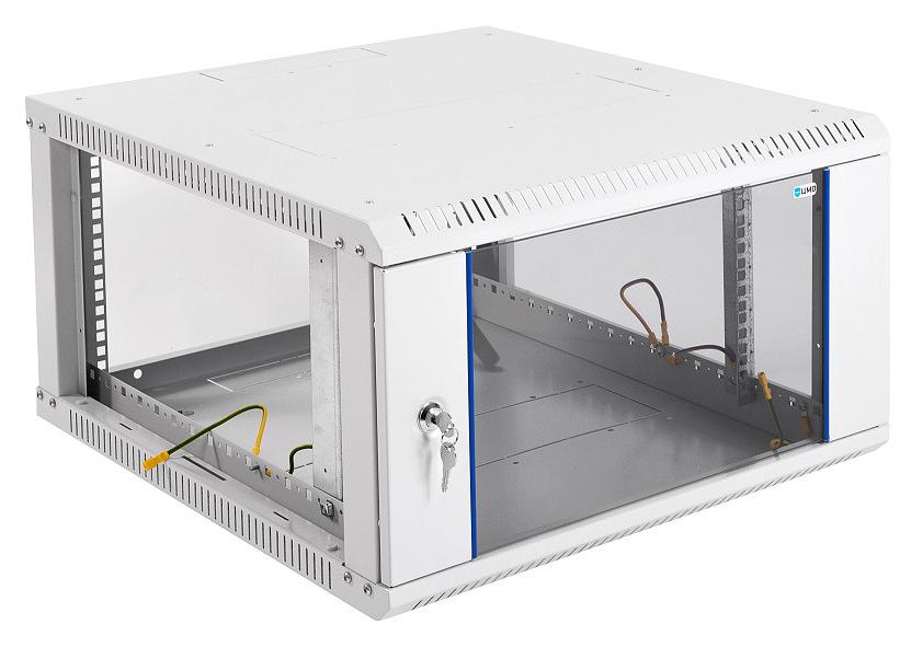 Шкаф коммутационный ЦМО ШРН-ЭКОНОМ (ШРН-Э-6.650-9005) настенный 6U 600x650мм пер.дв.стекл 65кг черный 600мм фото 5