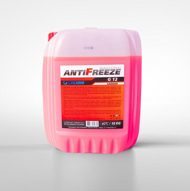 Antifreeze professional «Gelidis G12 Carbox» красный 10 кг опт фото 1