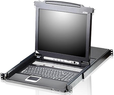 16-портовый KVMP-переключатель с ЖК-дисплеем Slideaway/ATEN ATEN CL5716MR фото 1