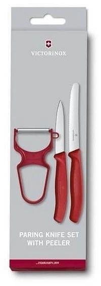 Набор ножей кухон. Victorinox Swiss Classic (6.7111.35) компл.:3предм. овощеч. красный карт.коробка фото 3