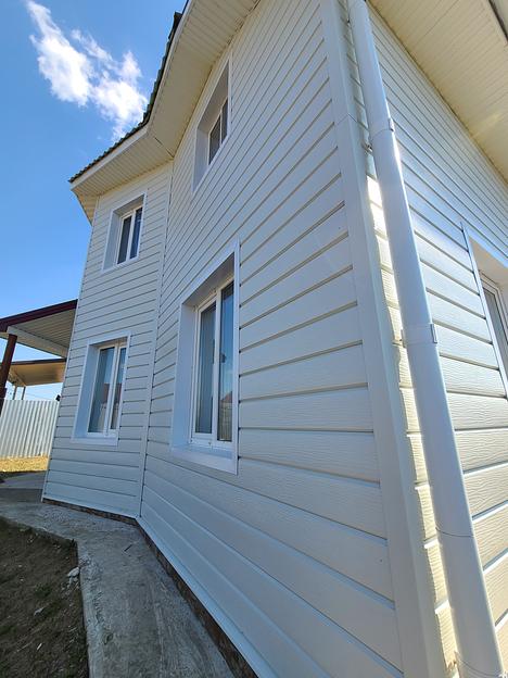 Металлический сайдинг «Евробрус с тиснением» цвет RAL 9002 фото 7