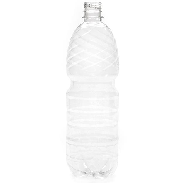 Бутылка прозрачная ПЭТ 1 л с узким горлом 75 шт ОПТ фото 1