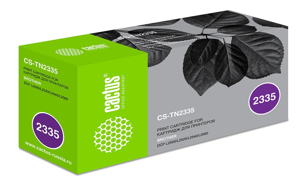 Картридж лазерный Cactus CS-TN2335 TN-2335 черный (1200стр.) для Brother DCP L2500/L2520/L2540/L2560 фото 1