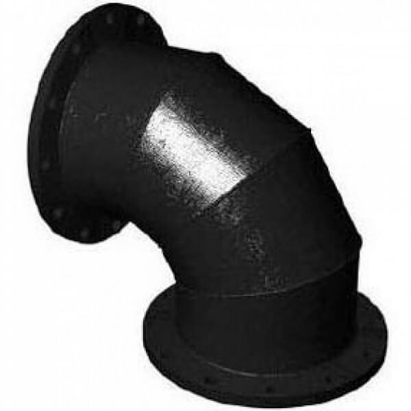 Отвод фланцевый чугунный ВЧШГ с ЦПП Ду 150 фото 1