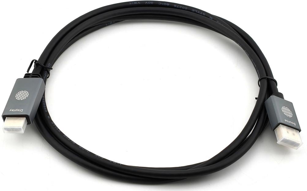 Кабель аудио-видео Cactus CS-DP-HDMI-1.2-2 DisplayPort (m)/HDMI (m) 2м. позолоч.конт. черный фото 1