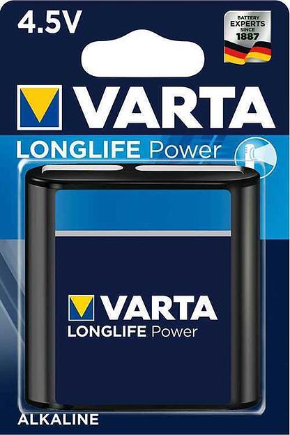 Батарейка Varta LONGLIFE POWER (HIGH ENERGY) 3LR12 BL1 Alkaline 4.5V (4912) (1/10/100) VARTA 4912121411 фото 1
