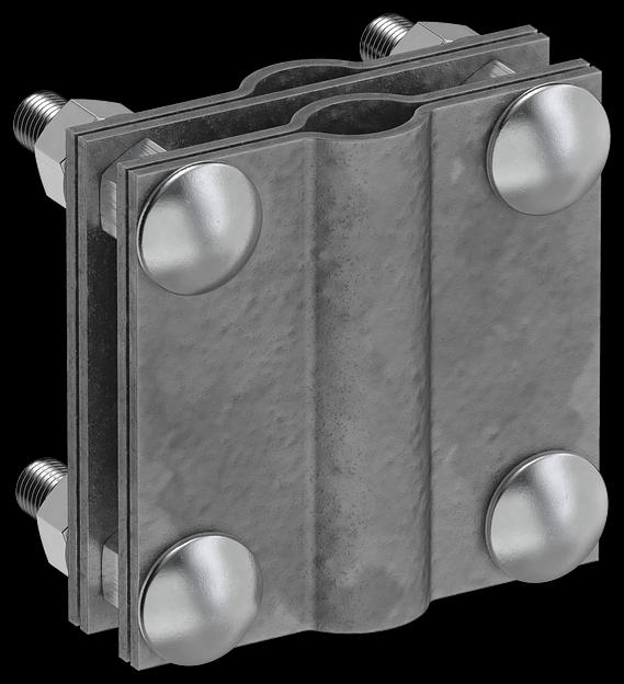 Зажим заземления с разделителем крестообразный стержень-полоса/пруток оцинкованная сталь TD IEK фото 1