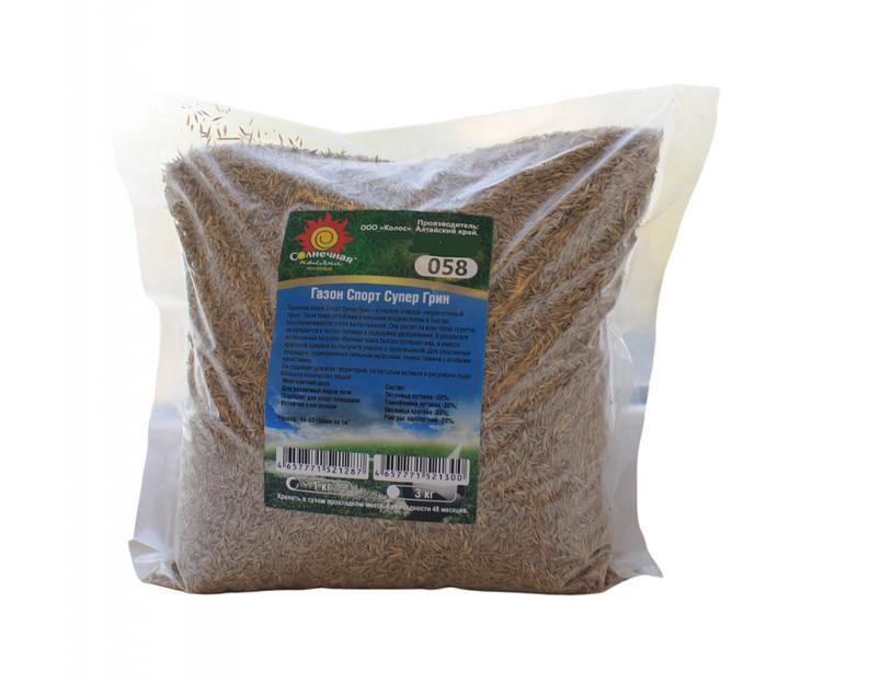 Семена газона Солнечная поляна «Спорт Супер Грин» 1 кг ОПТ фото 1