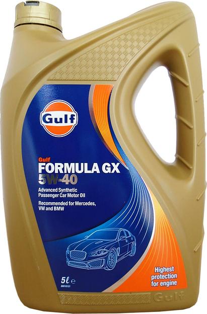 Моторное масло для легковых автомобилей Gulf Formula GX 5W-40 5 л фото 1
