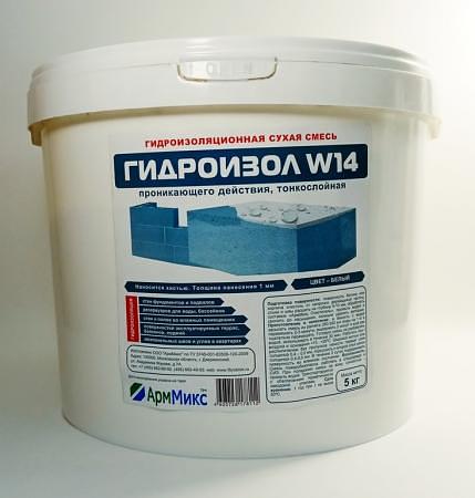 Гидроизол W14 для стен, водонепроницаемости кирпича и бетона (5 кг. ) фото 1