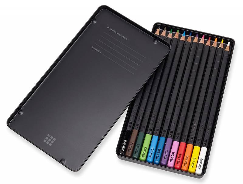 Карандаши цветные акварельные Moleskine WATERCOLOUR EW7P12COLA 12цв. мет.кор. фото 2