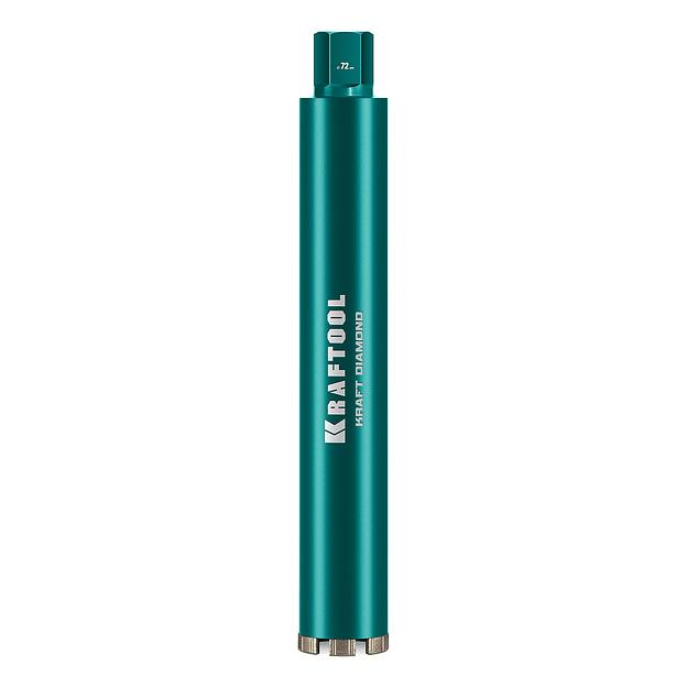 KRAFTOOL DIAMOND 72 мм (450 мм, 1 1/4″, лазерная сварка, сухое сверление с микроударом), алмазная коронка по железобетону (29825-072) фото 1