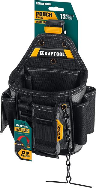 KRAFTOOL KP-13E поясная сумка с быстросъёмным креплением FastClip, 280 х 200 мм (38772) фото 9