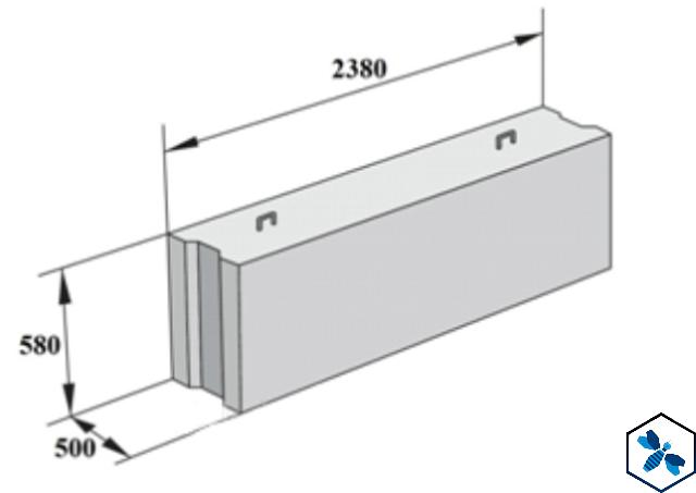 Фундаментные блоки сплошные ФБС 24.5.6 фото 1