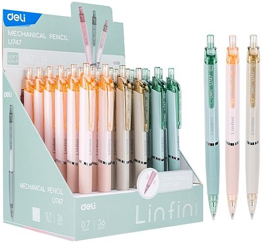 Набор карандашей мех. Deli EU747-P Scribe 0.7мм пластик ассорти дисплей (36шт) фото 1