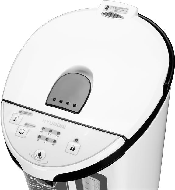 Термопот Hyundai HYTP-4850 6л. 750Вт белый/черный фото 6