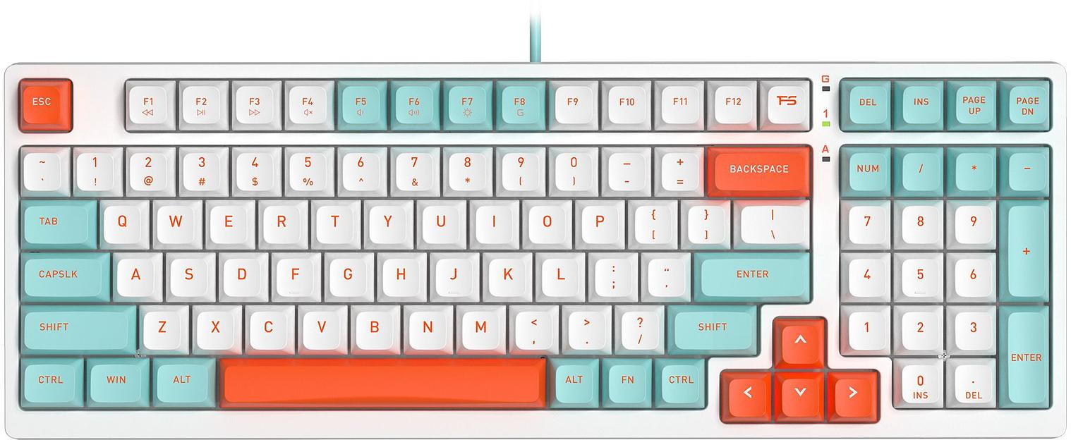 Клавиатура A4Tech Fstyler FS300 механическая белый USB for gamer LED (FS300 PANDA SNORKLENING) фото 2