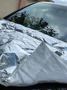 Автоодеяло фольгированное серия «PREMIUM» для суровой зимы (до -50°) 120х80 белый фото 2