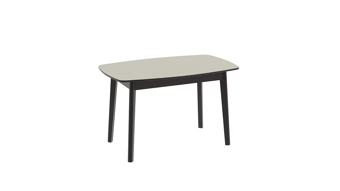 Стол обеденный Версаль тип 2, 130(+31.5)×80×76 см венге, бежевое стекло фото 3