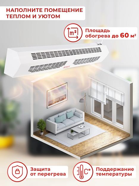 Тепловая завеса Ресанта ТЗ-6С 6кВт белый фото 6