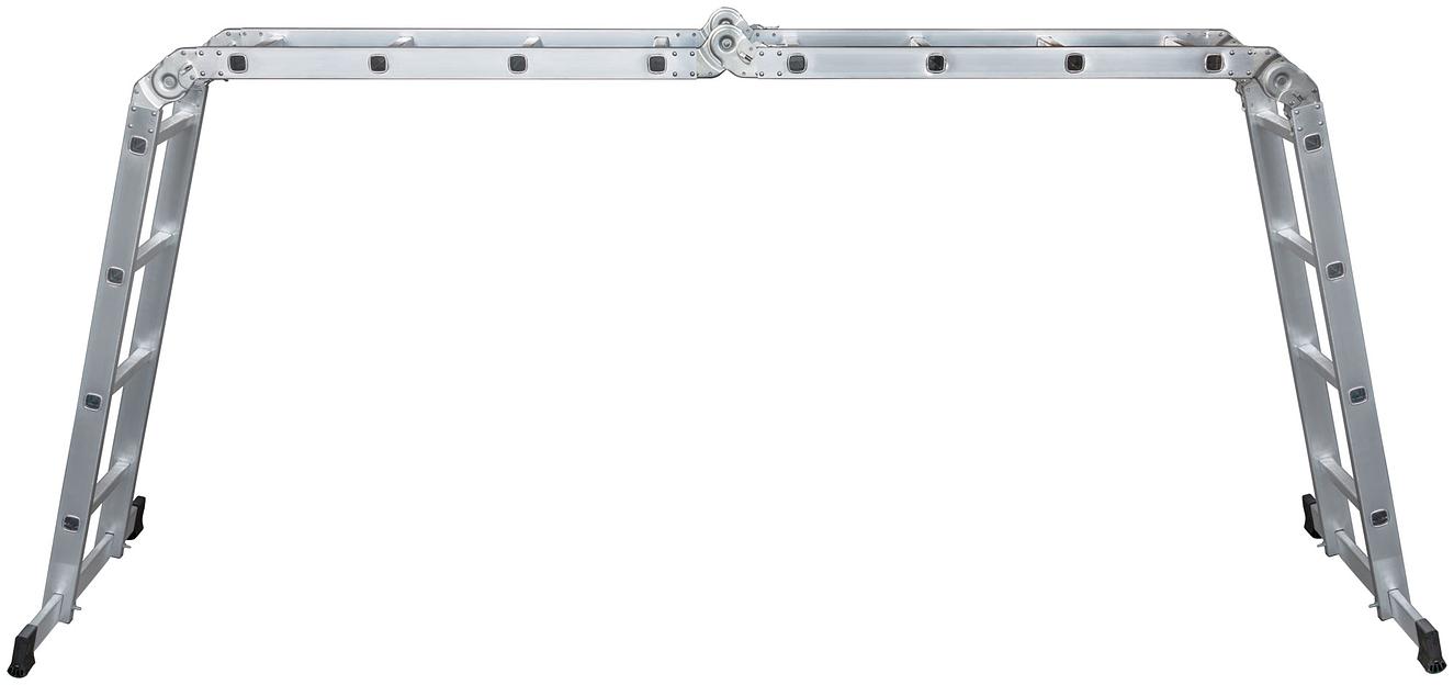 Лестница-трансформер алюминиевая, 4 секции х 4 ступени, вес 13.2 кг фото 4