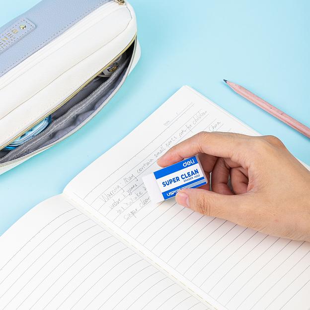 Набор ластиков Deli EH222-P прямоугольный 45х22.5х10.5мм белый картон.кор. (36шт) фото 5