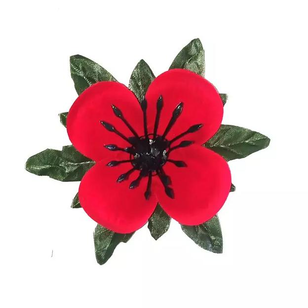 Головка розы Драгостица барх. с листом 2сл 14,5см 400Б-л068-186Ч-173 1/30 фото 1