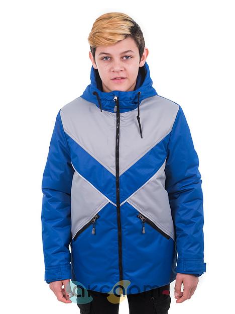 Куртка «Влад» 40, 164 электрик/светло-серый ОПТ фото 1