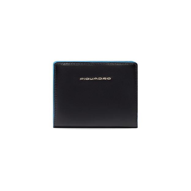 Кошелек женский Piquadro Blue Square, кожа натуральная, черный [pd6660b2r/n] фото 1