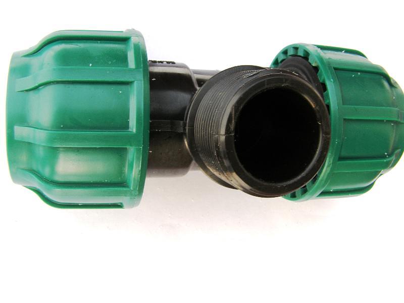 Тройник ПНД 20х1/2х20 с наружной резьбой компрессион. фото 3