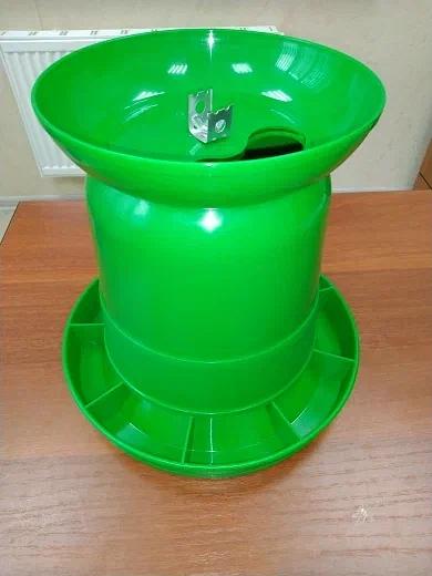 Кормушка бункерная для птиц 5 кг зелёная ОПТ фото 4