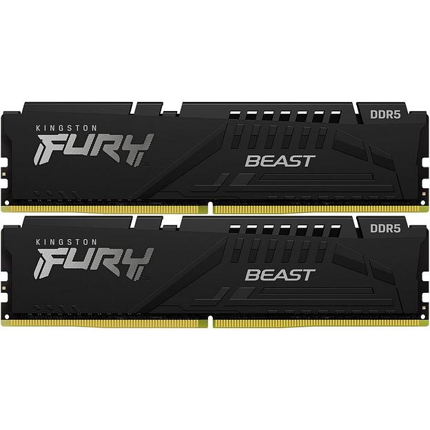 Память DDR5 2x32Gb 5600MHz Kingston KF556C40BBK2-64 Fury Beast RTL PC5-44800 CL40 DIMM 288-pin 1.25В dual rank фото 1