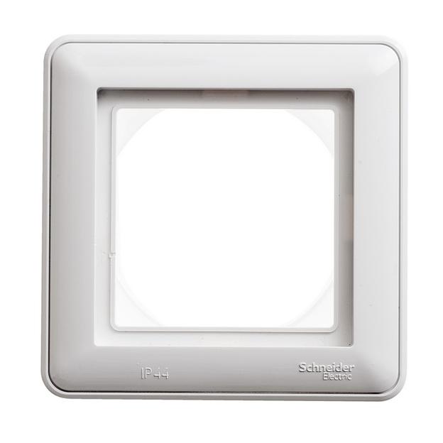 Systeme electric KD-1B-18 W59 AQUA 1-постовая РАМКА, IP44, БЕЛЫЙ фото 1