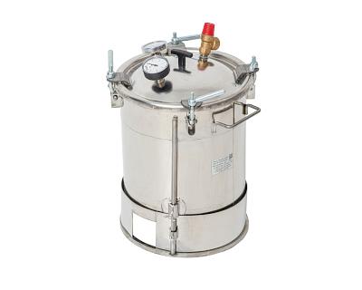 Газовый автоклав «Походный» 22 л с защитной юбкой и направляющей для горелки фото 3