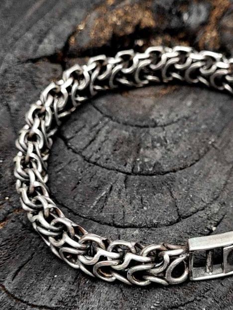 Мужской серебряный браслет плетение Рамзес 925 фото 4