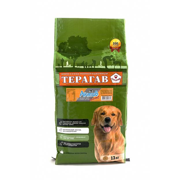 Корм для собак с повышенным содержанием протеина и жира Терагав «Актив Плюс» 13 кг ОПТ фото 1