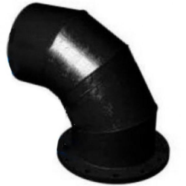 Колено фланец гладкий конец УФГ 150 чугунное ВЧШГ с ЦПП фото 1