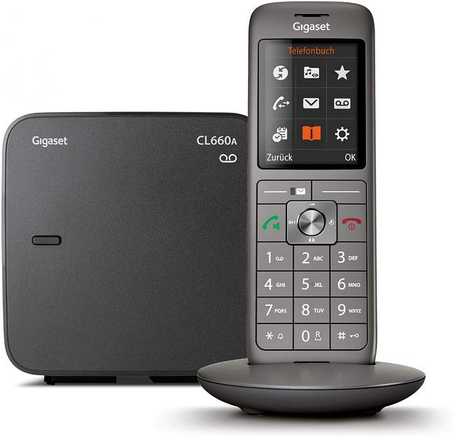 Р/Телефон Dect Gigaset CL660A SYS RUS черный автооветчик АОН фото 1