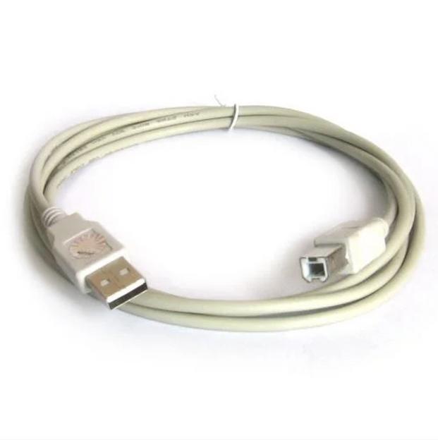 Кабель V-T AM/BM USB 1.1 для принтера, белый, 2 м, опт фото 1