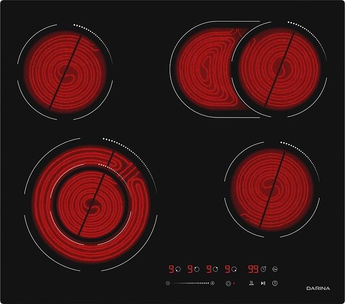 Варочная поверхность Darina 6Р Е 328 B черный фото 6