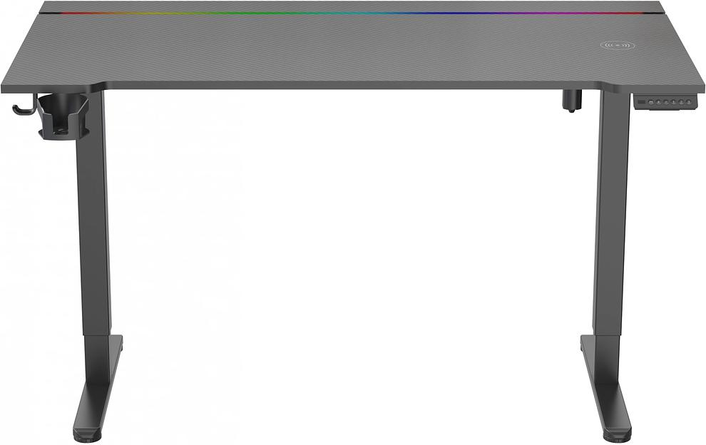 Стол для компьютера Cactus CS-EDXL-GBK столешница МДФ черный карбон каркас черный 140x60см фото 2
